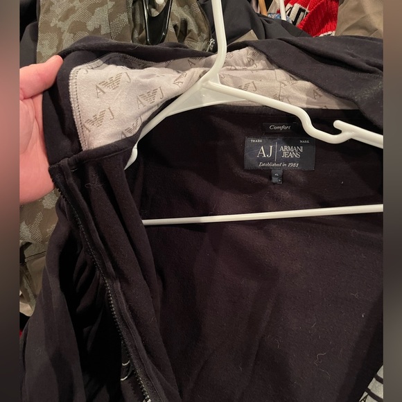 COPY - Armani Jeans black hoodie - Picture 3 of 4